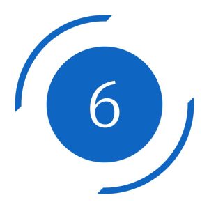Six Catalysts logo : inspired by chemical catalysts, where two or more atoms come together and react to make something entirely new.