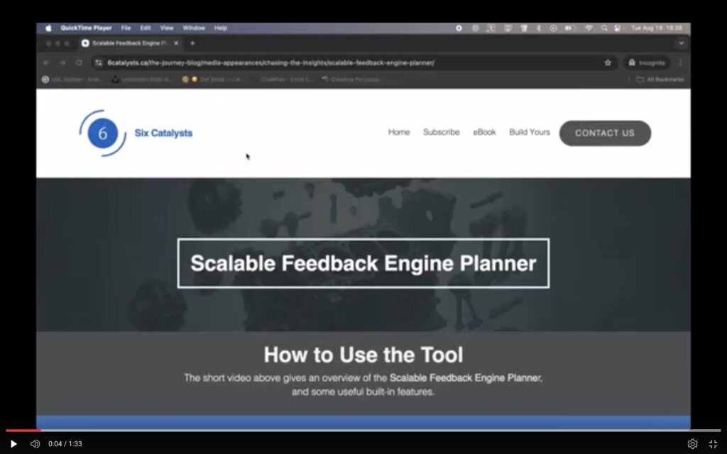 Screenshot of the SFE tool in action.